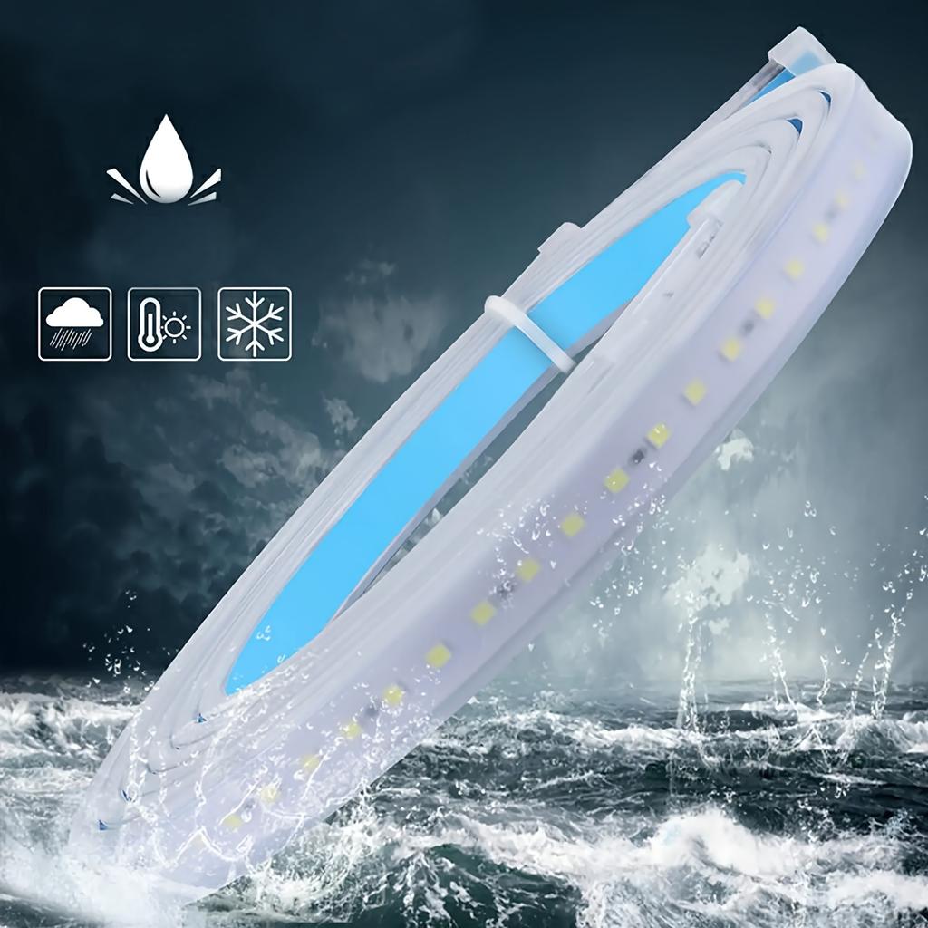 2 Pack 47 Inch Dual Color LED Car Door Warning Lights Flexible Safety Strip for Anti-Collision