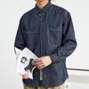 Spring and Autumn New Men's Retro Loose Denim Long Sleeve Shirt