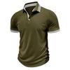 Polo deportivo para hombre, camisa informal de trabajo, manga corta, con cuello, entrenamiento, camisa de golf clásica que absorbe la humedad, polo básico ajustado para hombre