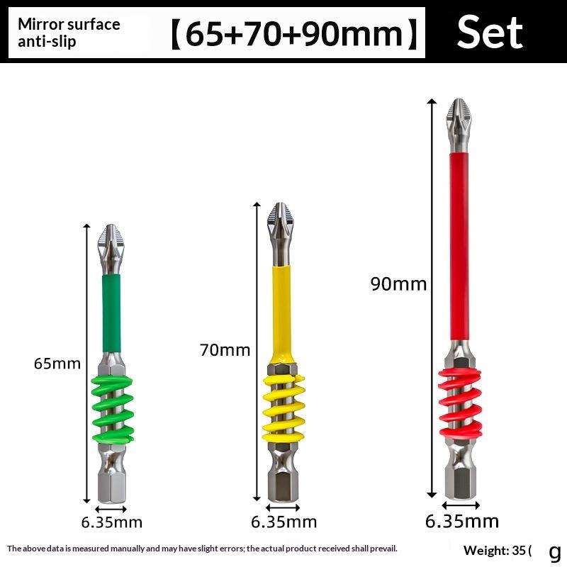 Magnetic Anti Slip High Hardness Screwdriver Bit Set With Multiple Sizes And Storage Case Perfect For Home Repair Woodworking