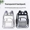 Transparent Waterproof PVC Backpack Large Capacity Storage Bag Student School Bag Travel Backpack Multi-Purpose Clear Backpack