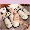 Bamboo Panda Flower Long Plush Toy Animal Stuffed Doll Room Decoration Gift Kids