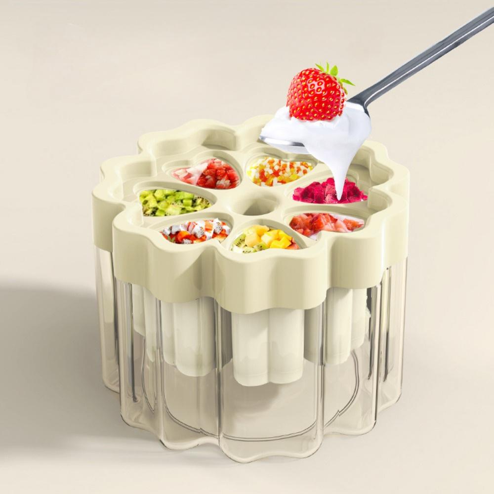 7 Cavities Ice Cream Mold - Reusable Popsicle Maker for Home, Easy Demolding DIY Ice Pop Grid Tray