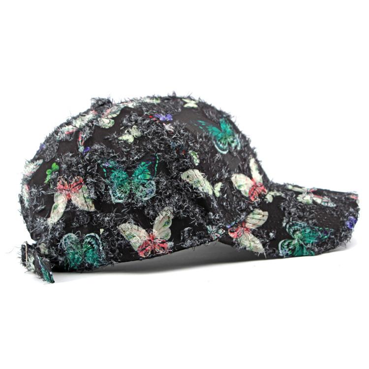 Women's Summer Sunscreen Butterfly Printed Hard Top Baseball Cap