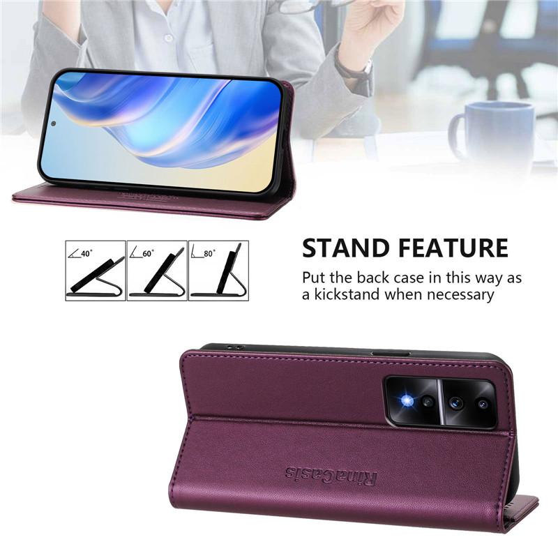 Luxuriöse Anti-Diebstahl Brieftasche Flip Cover Handyhülle Für Honor 80 GT 70 Lite 60 SE 50 Pro 5G Lederhüllen Magnet Einfarbig Coque