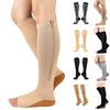 Unisex Kompressionssocken mit Reißverschluss zur Wadenunterstützung Elastische Druckstrümpfe Geeignet für Pflegepersonal und sportliche Nutzung