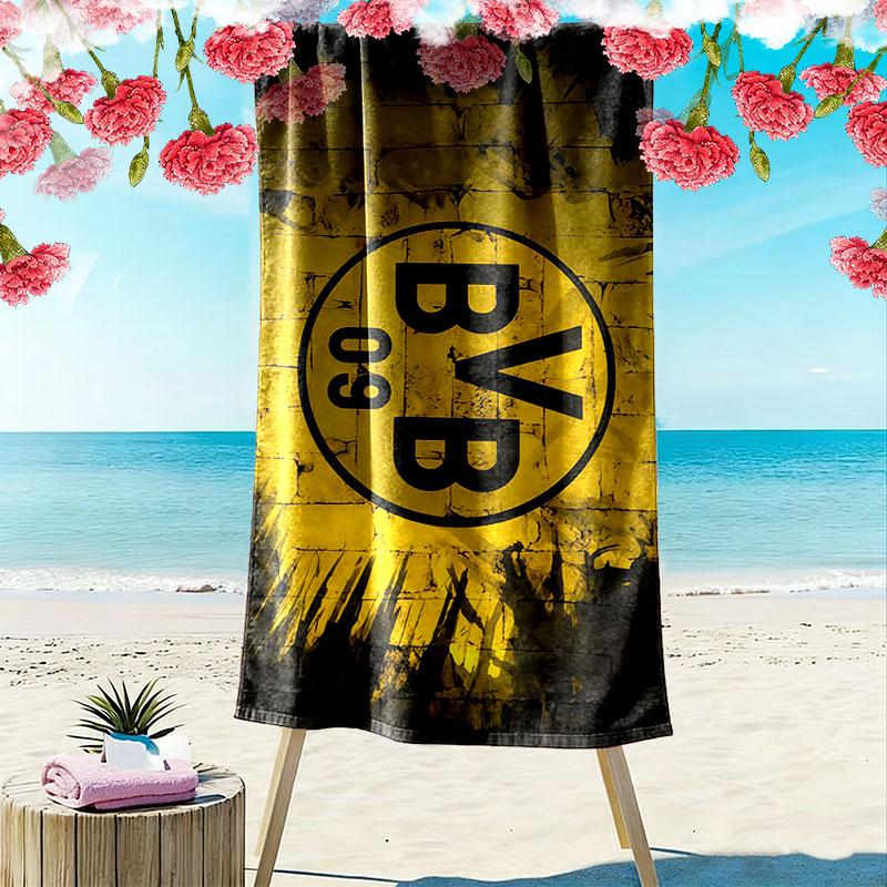 BVB Print Beach Towel, Large Soft Quick Dry Towel for Beach Camping Swimming