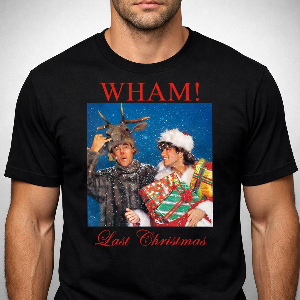 80s pop Christmas tee Retro holiday humor Gift Unisex Graphic T-Shirt S