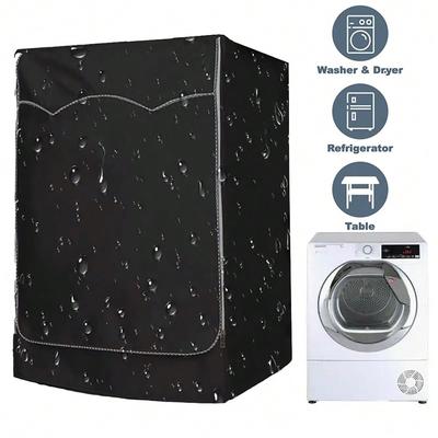 1 unidad Funda Plateada para Lavadora, Funda Impermeable y a Prueba de Polvo para Máquina de Lavar y Secar, Bolsa, Organizador, Almacenamiento