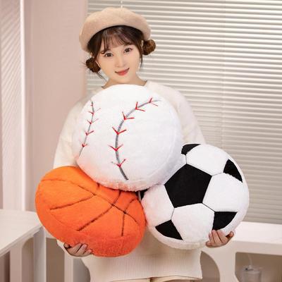 Cuscino Peluche Sportivo Creativo - Calcio, Pallacanestro, Rugby, Tennis, Bambola Baseball per Bambini