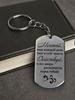 Stainless Steel Necklace Keychain with Motivational Inscription