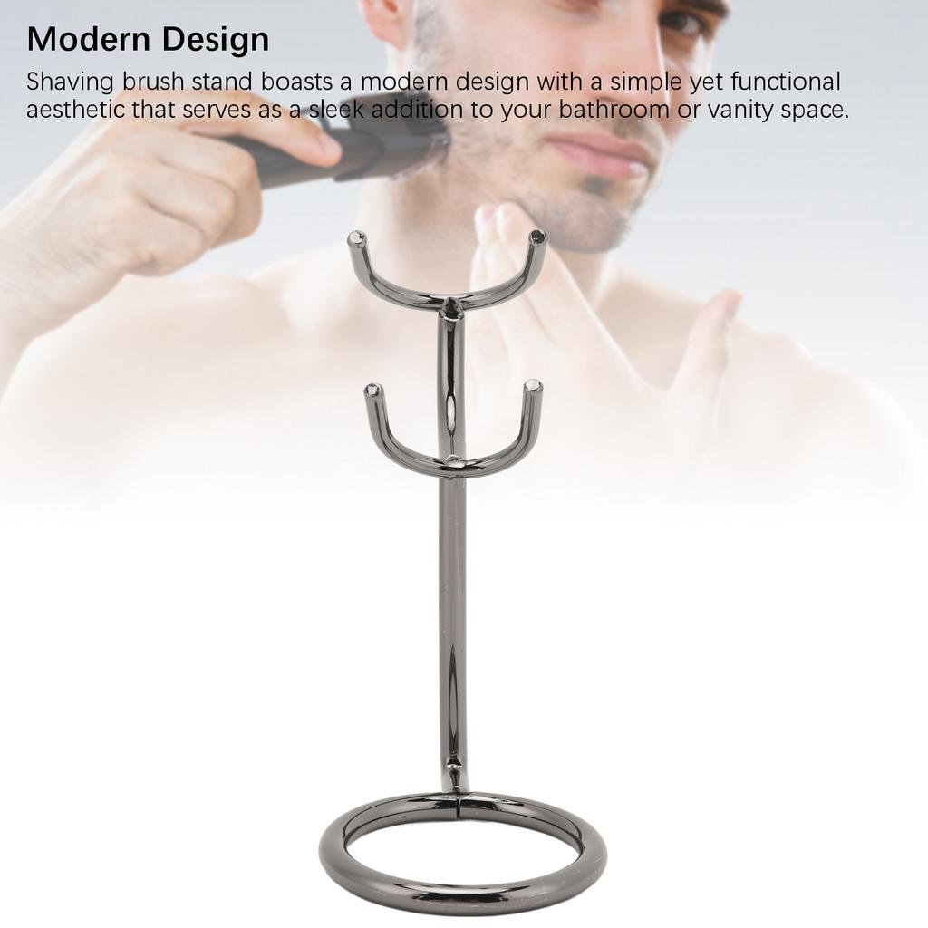 Shaving Brush Stand Stainless Steel Rust Resistant Beard Trimmer Metal Rack For Most Brush and