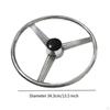 Marine Boat Steering Wheel 34.3cm Dia Professional Accessories 316 Stainless Steel for Yachts