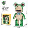 46cm Fluid Art Bear Building Blocks Kawaii Violent Bear Half Anatomy Bear Brick Figure Model Mini Bricks Toys for Birthday Gift