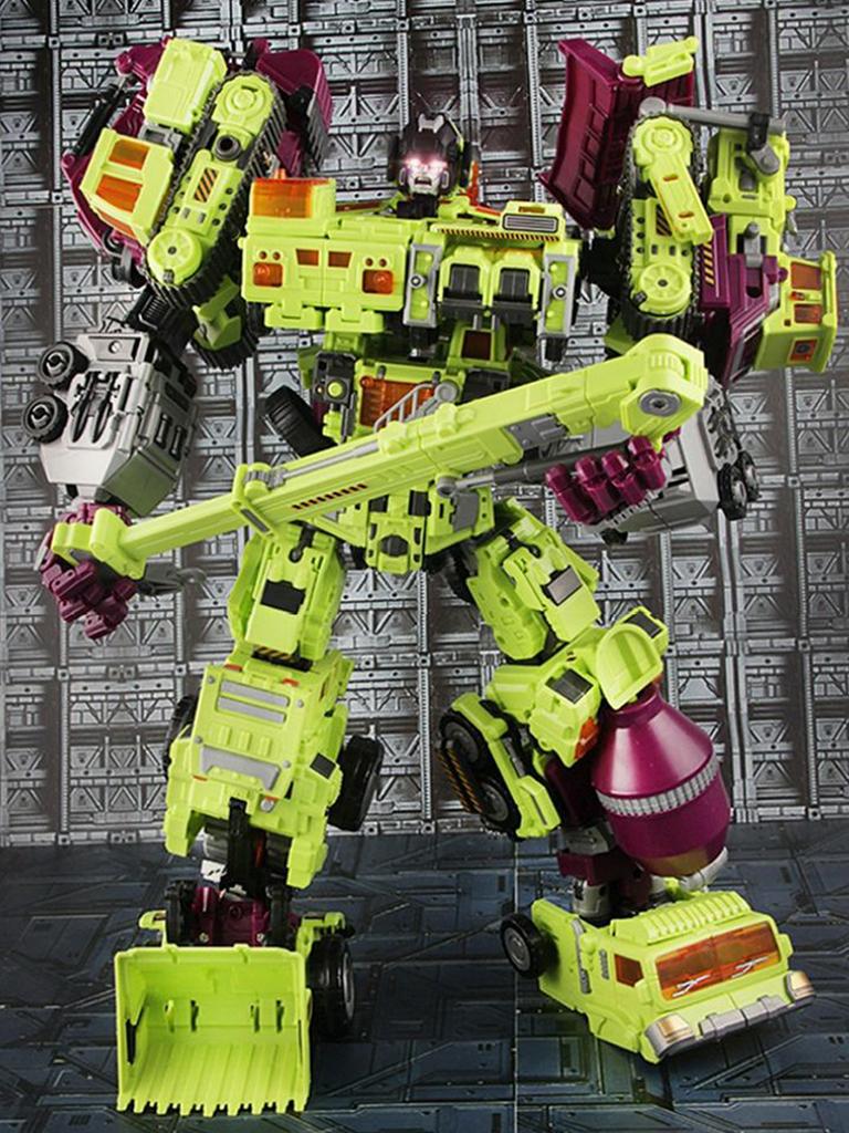 NBK Devastor Transformation Robot Excavator Blender Rescue Scraper Hook 6IN1 Suit Engineering Vehicle Deformation Action Figure
