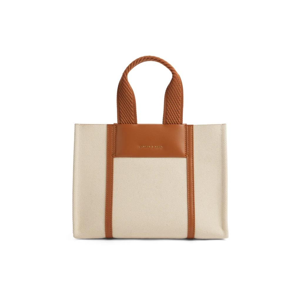 CHARLES&KEITH Pu Handbag Women's Cognac Light Umber / Beige / Black (Unisex) Handbags CK2 31220029