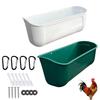 Feeder Durable Hanging Fence Feeder Capacity Spill-proof for Chicken Duck Goose Feeder Feed Trough For Automatic Feeding