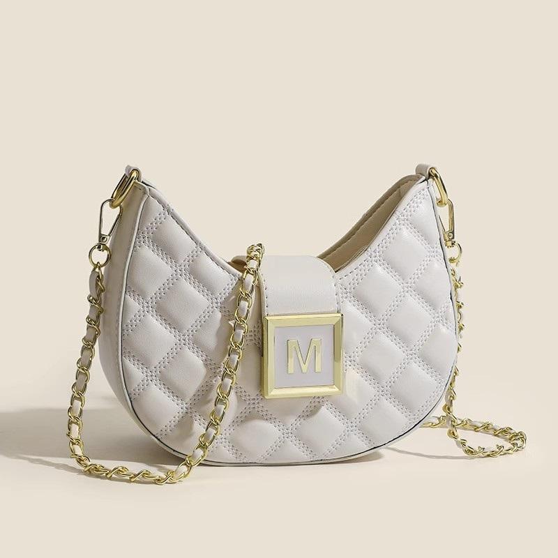 Elegant Niche Quilted Rhombus Shoulder Bag Luxury Texture Ladies Versatile Chain Underarm Crossbody Daily Handbag