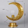 Bedside Lunar Lamp Acrylic+Iron Moon Shaped LED Table Lamp Crescent Night Light for Home Bedroom