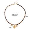 Gold Color Heart Bow Evil Eye Fish Star Pendant Necklace for Women Bohemian Style Colorful Cloth Choker Summer Beach Jewelry