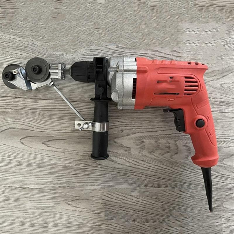 Electric Drill Plate Cutter Double Headed Metal Sheet Cutter Sharp Precise Cutting Plate Punch Electric Drill Plate Cutter for Copper