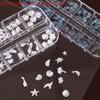 12 Grids/Box For Dreamy Oceanic Manicure Look 3D Nail Art Charms Aurora Shells Starfish Mermaid Tail Accessory