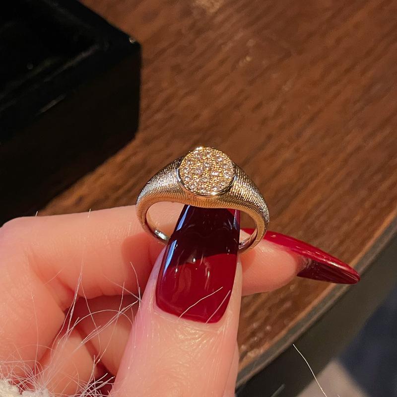 Итальянский Французский Винтажный Матовый Яйцо Голубя Zir*****Кольцо-Ручка Бабочка Полностью Алмазное Средневековый Характер Премиальные Аксессуары Adjustable opening