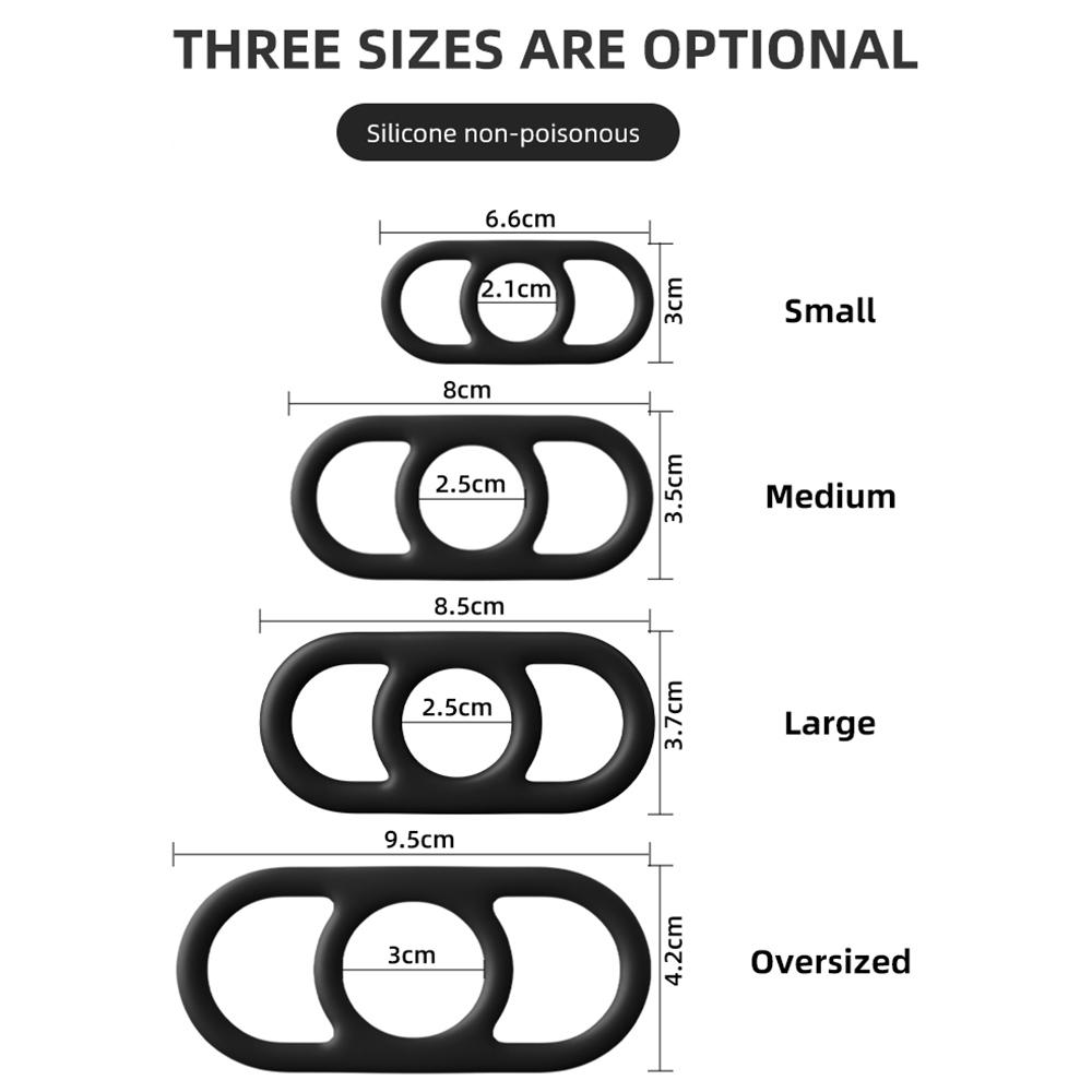 Silicone Penis Ring Ejaculation Delay Cock Rings Dick Erection Cockring Male Chastity Adult Sex Toys For Men Lock Sperm