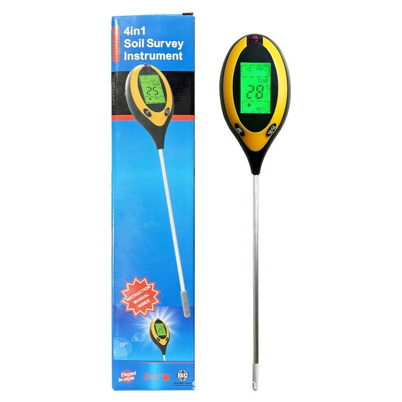 1PC Quality Soil Tester Soil Moisture Meter Soil Temperature Soil PH Meter Four-in-one Soil Detector