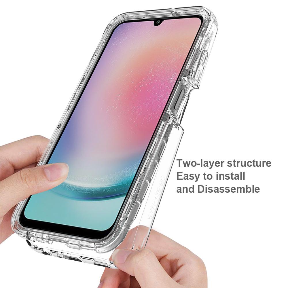 For Samsung Galaxy A25 5G (Global) (161.0 x 76.5 x 8.3mm) Case PC+TPU Gradient Clear Phone Cover