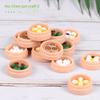 Miniature Resin Steamed Dumpling And Shaomai Food Figurines Cute Micro Landscape Decor