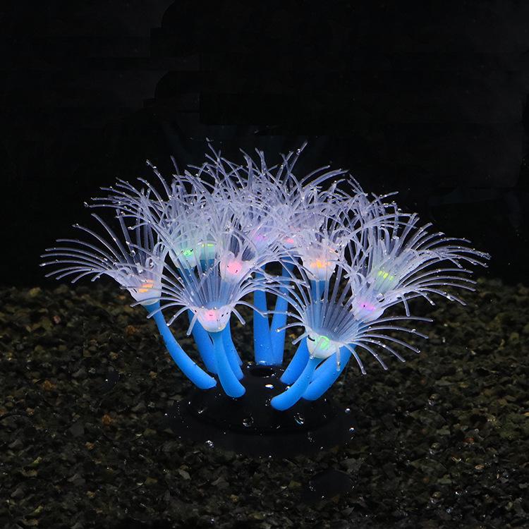 Aquarium Silicone Coral-Sunflower Ornament - Soft Body, Trendy Design