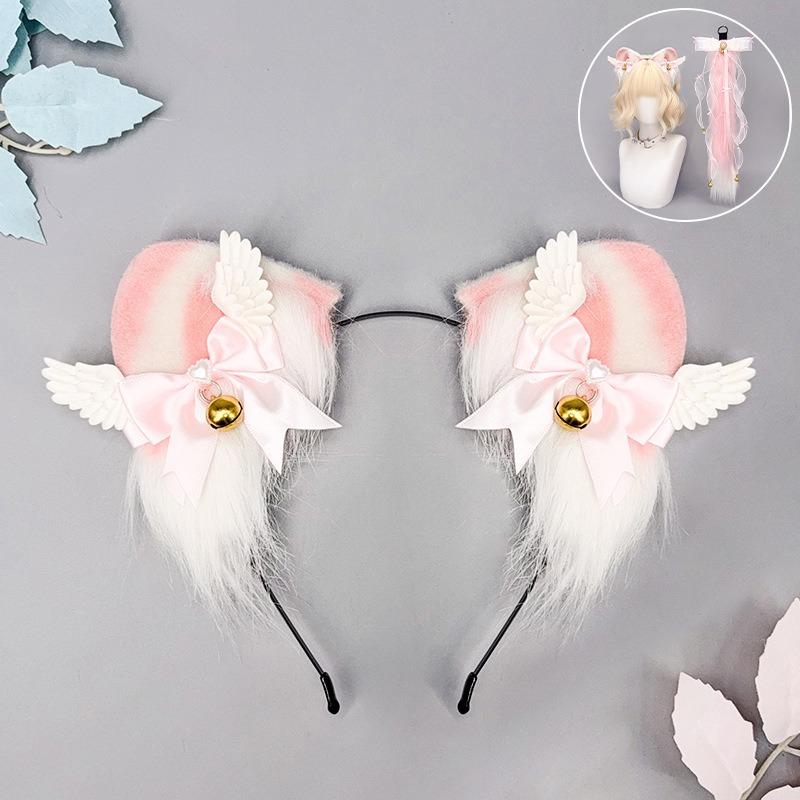 

Olita cat ear headband plush tail antique fox tail cos handmade animal ear cat ear tail set