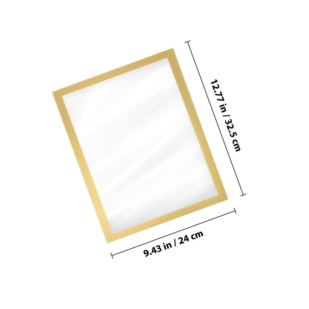 Golden A4 Magnetic Photo Frame Pvc Picture Holder For Certificate Business License Display Wall Decor Office Home