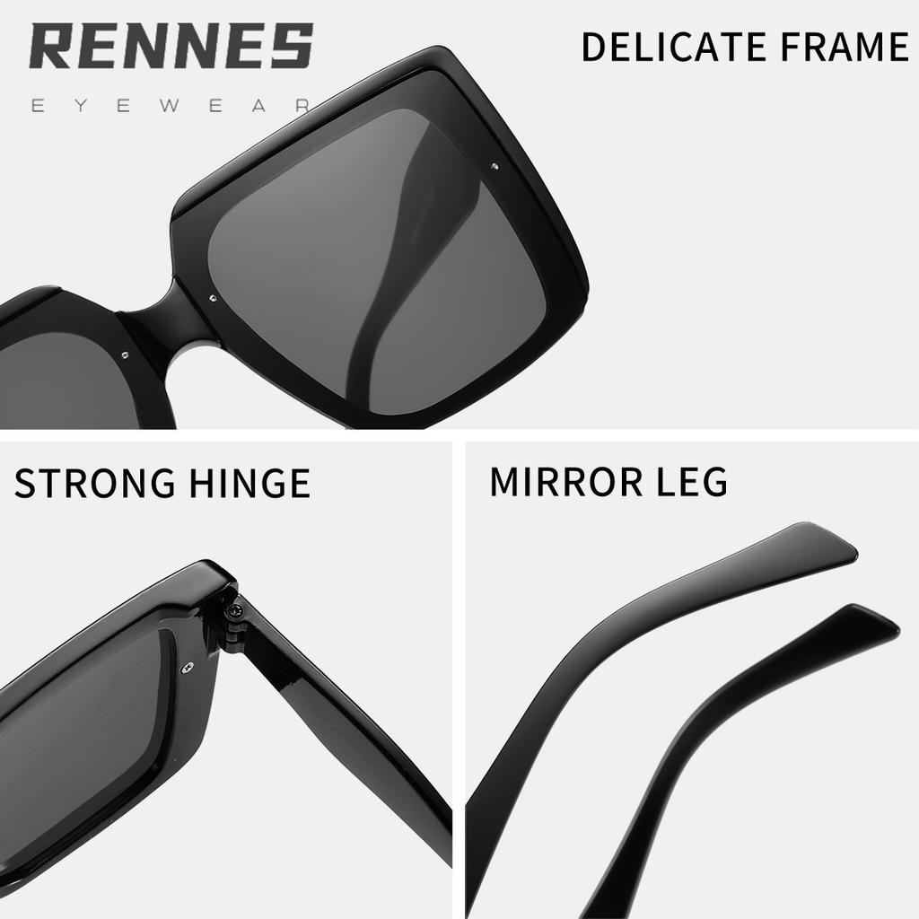 Ryan's new European and American large box plain face small sunglasses women's fashion wear essential sunshade sunglasses