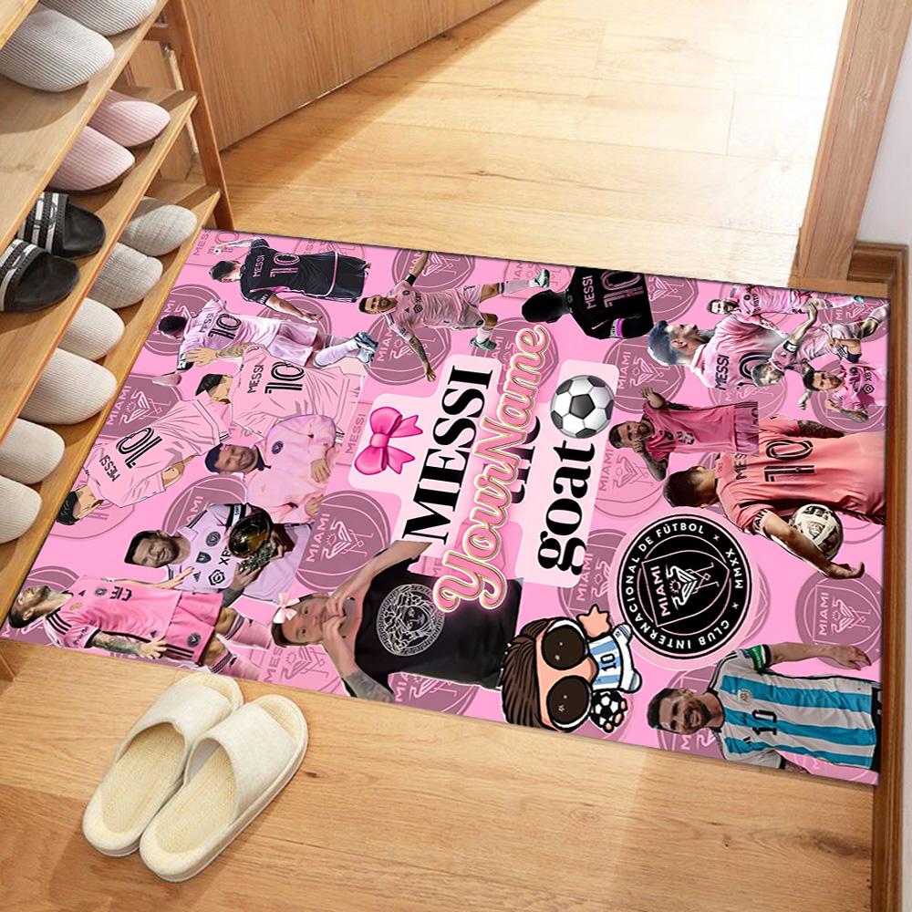 Messi 13 Personalized Text Floor Rug Office Rug Suitable for Foyer Living Rooms Game Room Bedrooms Antislip Carpet Decorate Offices
