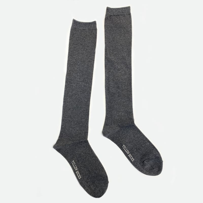 YELLOWSOCKS KNEE SOCKS CHARCOAL Knee Socks Charcoal