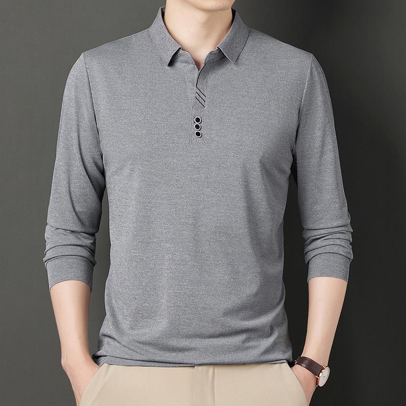 Korean Style Fashion Men's Polo T-shirt Short Sleeves Embroidered Logo Polo Shirt