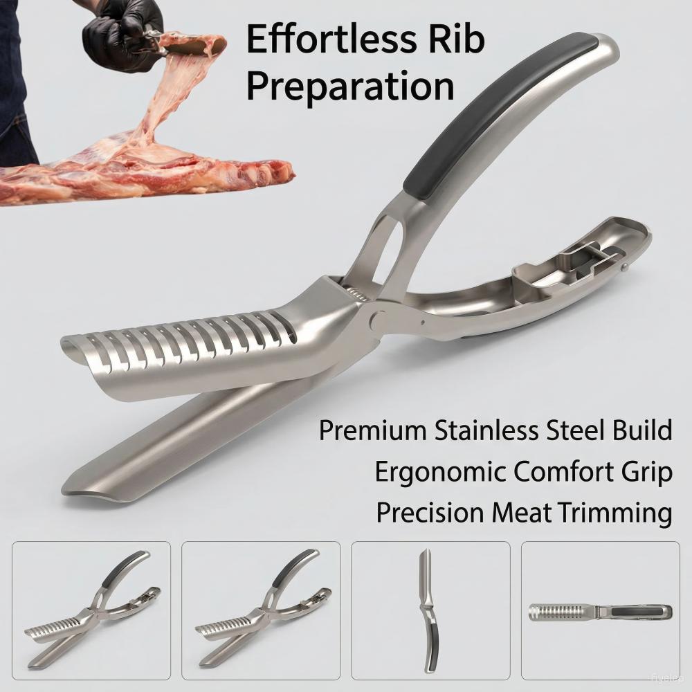 Rib Membrane Remover Stainless Steel Tool Kit The Ultimate Rib for BBQ Enthusiasts Ergonomic Design for Easy Membrane Removal