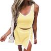 2026 Women's Sexy Camisole Top and Anti-Exposure Skirt Two-Piece Set In Contrasting Colors for Women