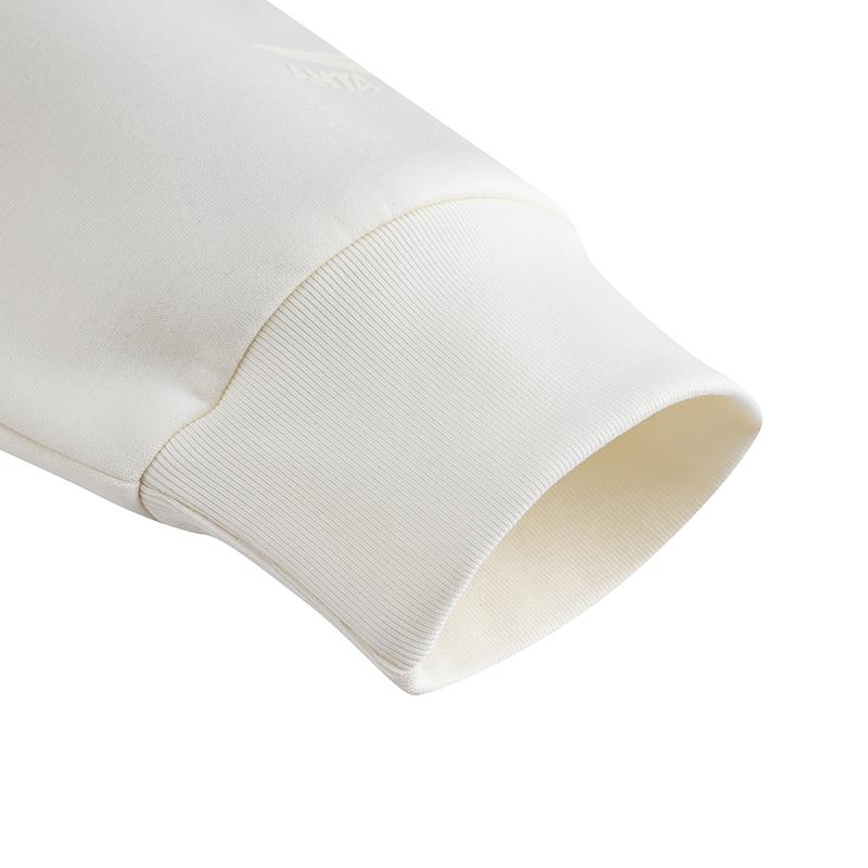 Anta Hooded Fleece Pullover Long Sleeve Knitted Casual Sweatshirt Unisex Sweatshirt Ivory 972618705N-3