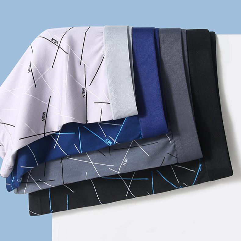 Men's Underwear Men's Flat Leg Pants Youth Mid Waist Square Leg Pants Men's Plus Size Shorts Shorts Head