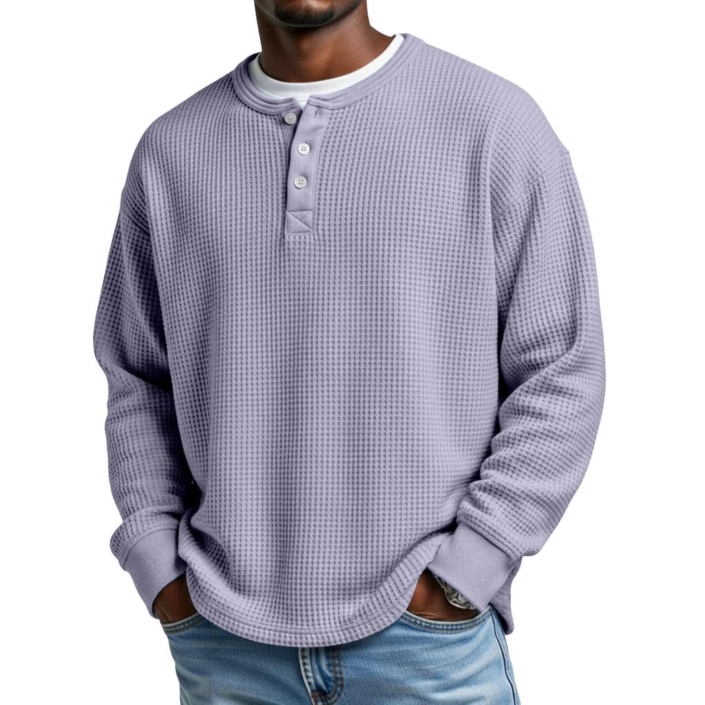 Men's Knit Casual Collar Pullover - Long Sleeve Daily Wear