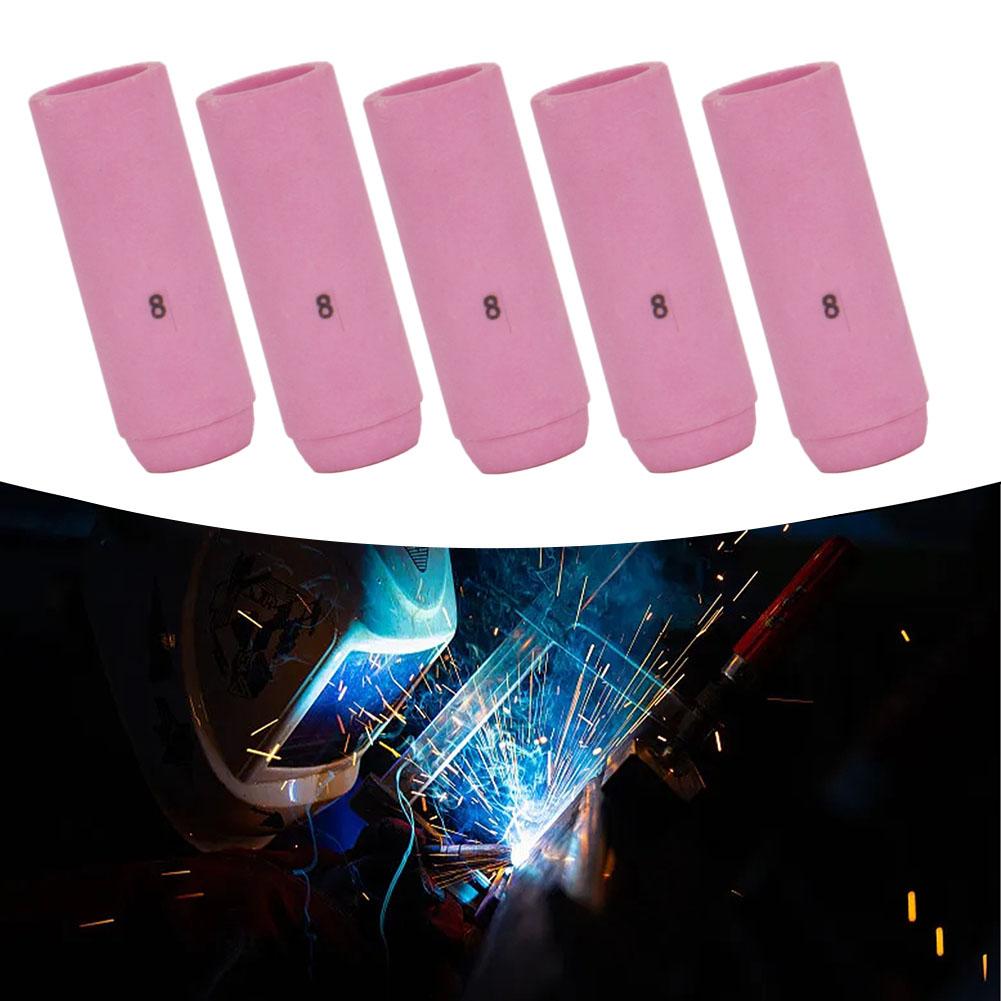 Set of 5 For TIG Alumina Nozzles Shield Cups 10N46 with 12 5mm Orifice for WP 17 18 26 and Compatible For TIG Welding Equipment