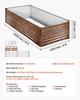 Galvanized Raised Garden Bed, 240 X 120 X 62 Cm, Rectangular Metal Planter Box Outdoor, Bottomless Elevated Planting Box with Gloves, Alu-Zinc, for