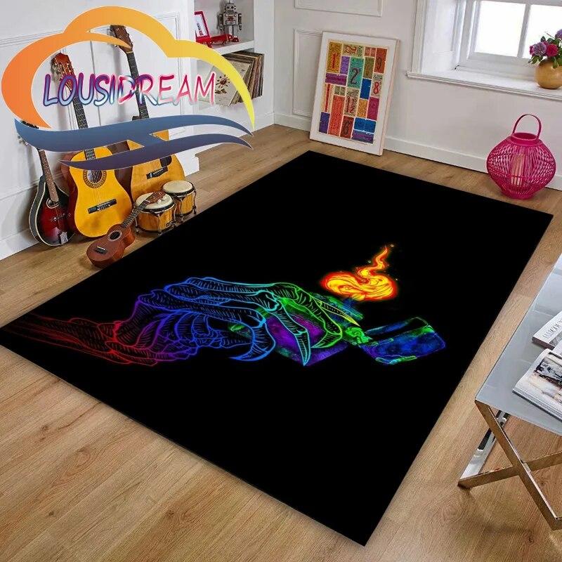 Chinese Dragon or Mythical  Playroom and Bedroom Plush Carpet Non-slip  Soft Play Mat Bed Area Rug Parlor Decor