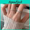 Elegant Korean Style Adjustable Copper Ring With Wave Design For Women Fashion