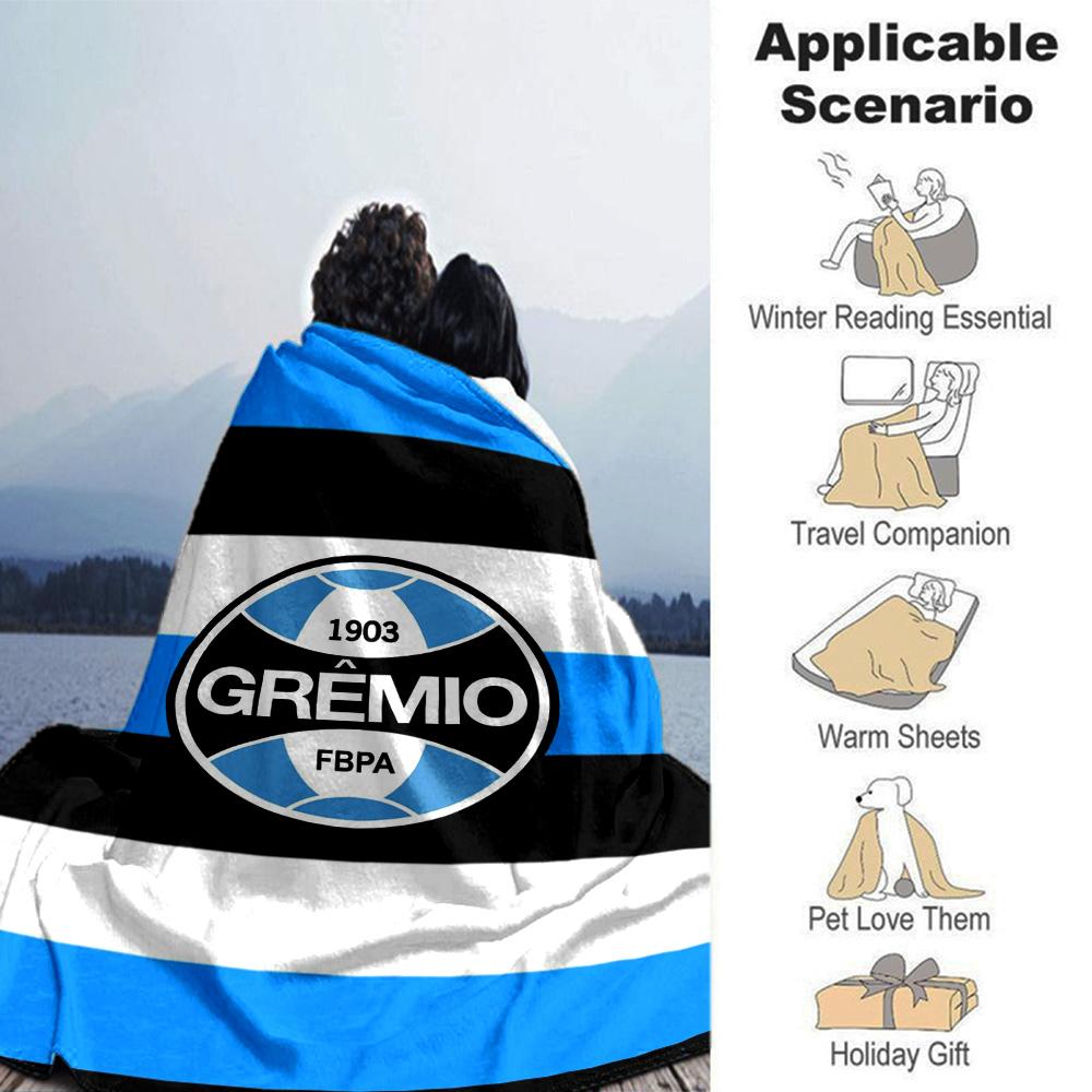 Grêmio Print Flanelldecke Hohe Qualität Warm Bequem Decke für Alle Jahreszeiten Perfekt für Geschenke Heimdekoration