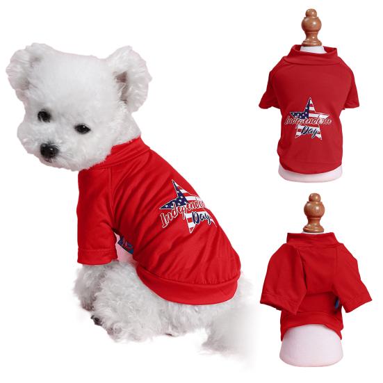 

Очаровательное платье для домашних животных на День независимости, блузка с принтом американского флага и кота, рубашка для повседневного ношения, мягкая, удобная, привлекательная, идеальна для любого случая