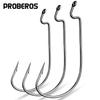 Enhanced Wide Gap Crank Hook Set - 10pcs Thin Wire Soft Bait Hooks for Texas Rig Worms, In Stock